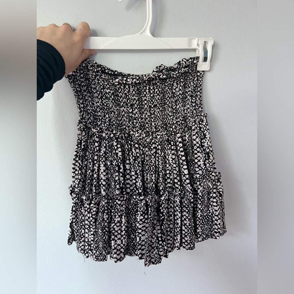 Multicolor ruffle mini skirt